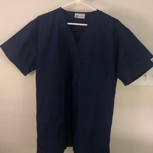 New mens scrub top navy